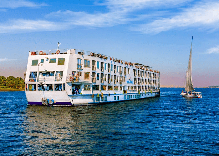 Solaris II modern Nile cruise ship with pool deck